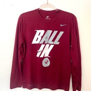 Nike Chatfield Chargers Dryfit Men's Burgundy Long Sleeve Tee Littleton Colorado